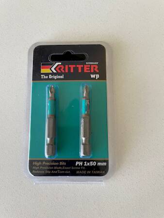 Бита Ritter WP PH 1x50 мм  магнитная (сталь S2) (2 шт. в блистерной упаковке)